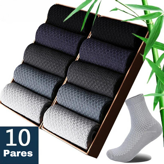 Meias de Fibra de Bambu - Combo com 10 pares